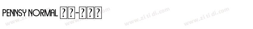 Pennsy Normal 下载字体转换 Pennsy Normal 下载字体转换